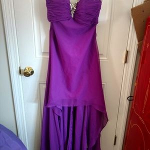 A Beautiful High Low Purple Dress